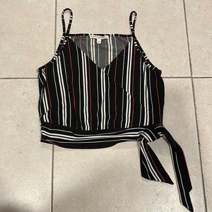 Express Top Size: XS Black, Red & White Top